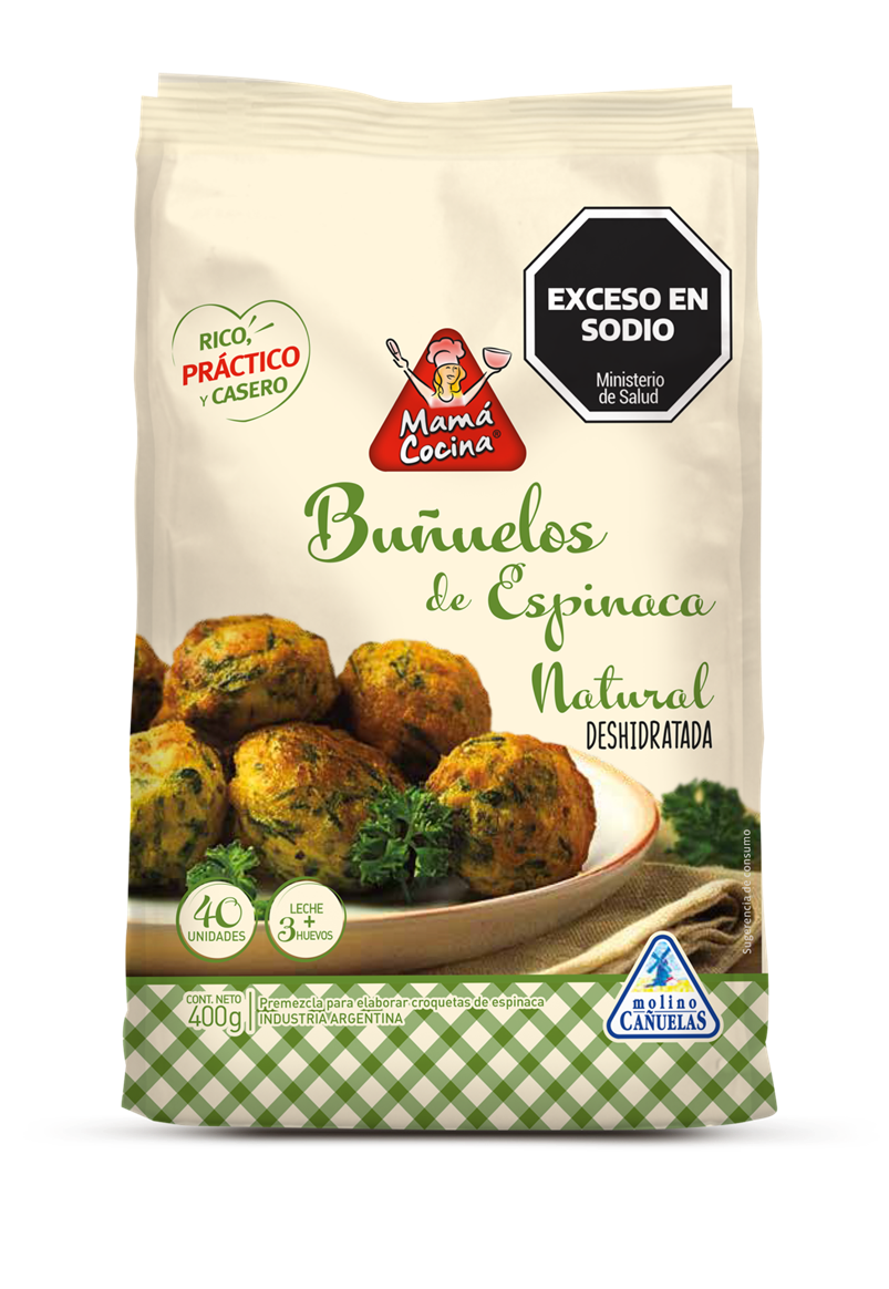 PREMEZCLA BUNUELOS ESPINACA MAMA COCINA x400gr