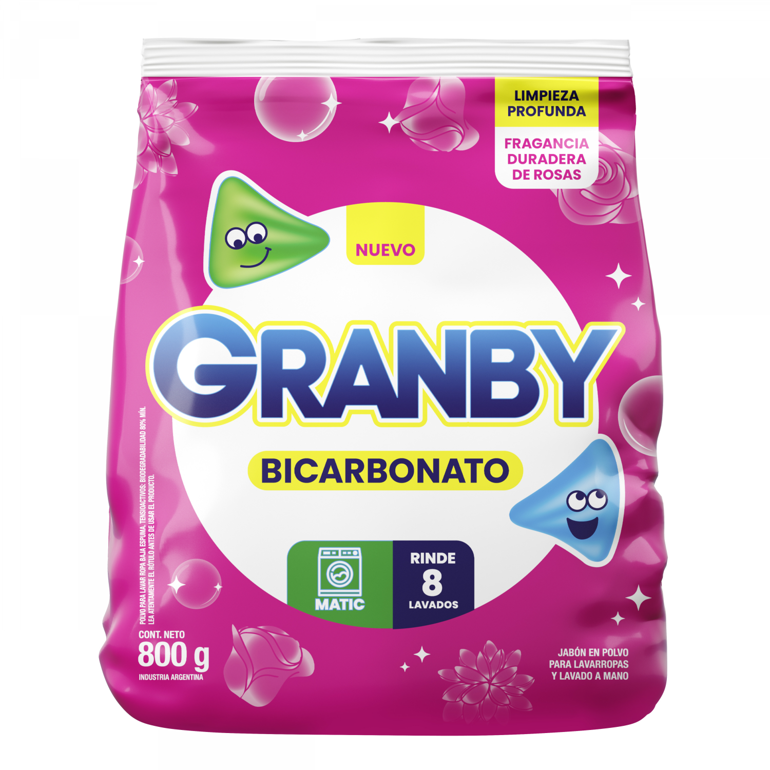 GRANBY POLVO MATIC ROSAS X800G