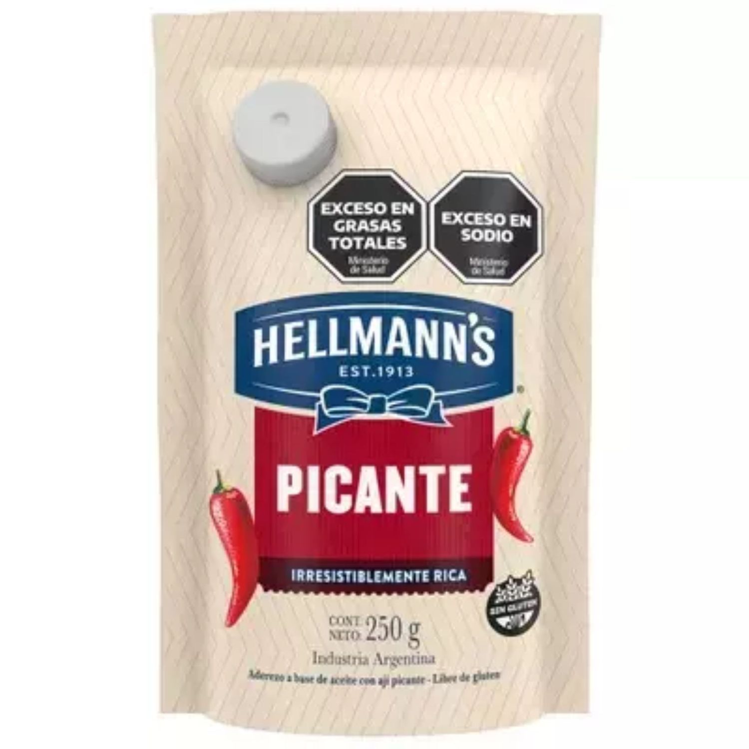 HELLMANNS ADEREZO PICANTE D/P X250G