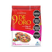 COOKIES 9 DE ORO C/CHIPS COLORES x120gr