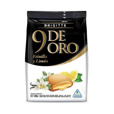 9 DE ORO BRIGITTE VAINILLA C/LIMON x120gr