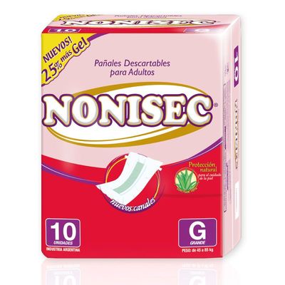 NONISEC PANALES P/ADULTOS G x10und
