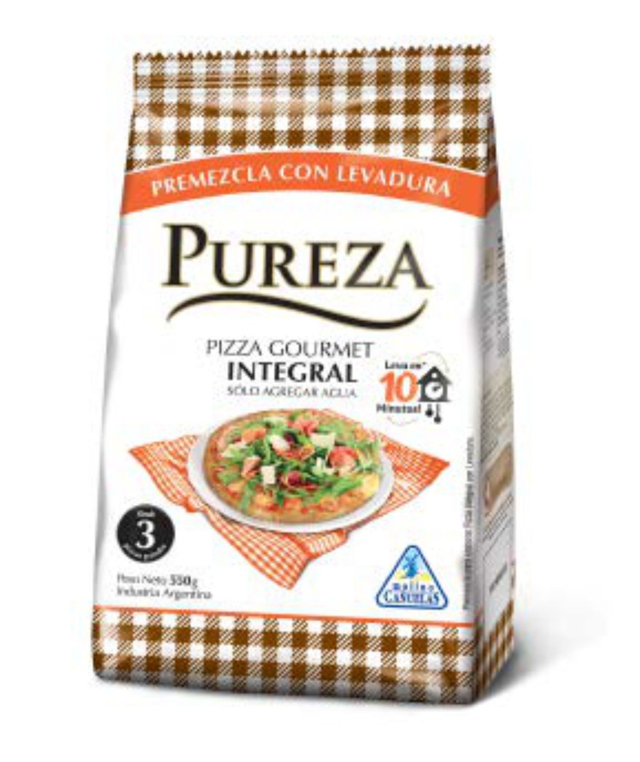 PREMEZCLA PIZZA INTEGRAL PUREZA x550gr