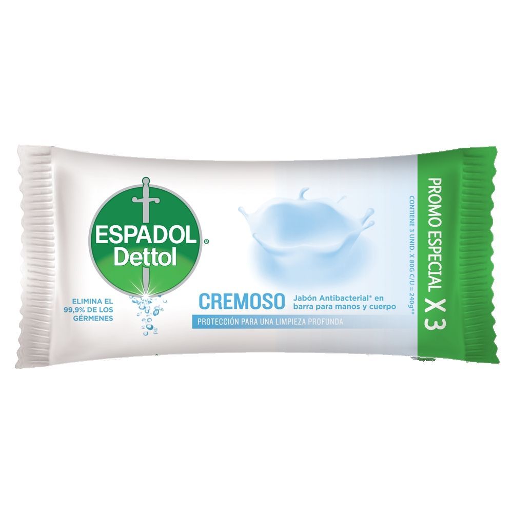 ESPADOL JABON EN BARRA CREMOSO x3x80grs