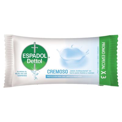 ESPADOL JABON EN BARRA CREMOSO x3x80grs