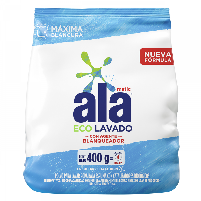 ALA POLVO MATIC CORE ECOLAVADO x 400G