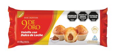MINI MUFFIN 9 DE ORO VAINILLA C/CHIPS x150gr