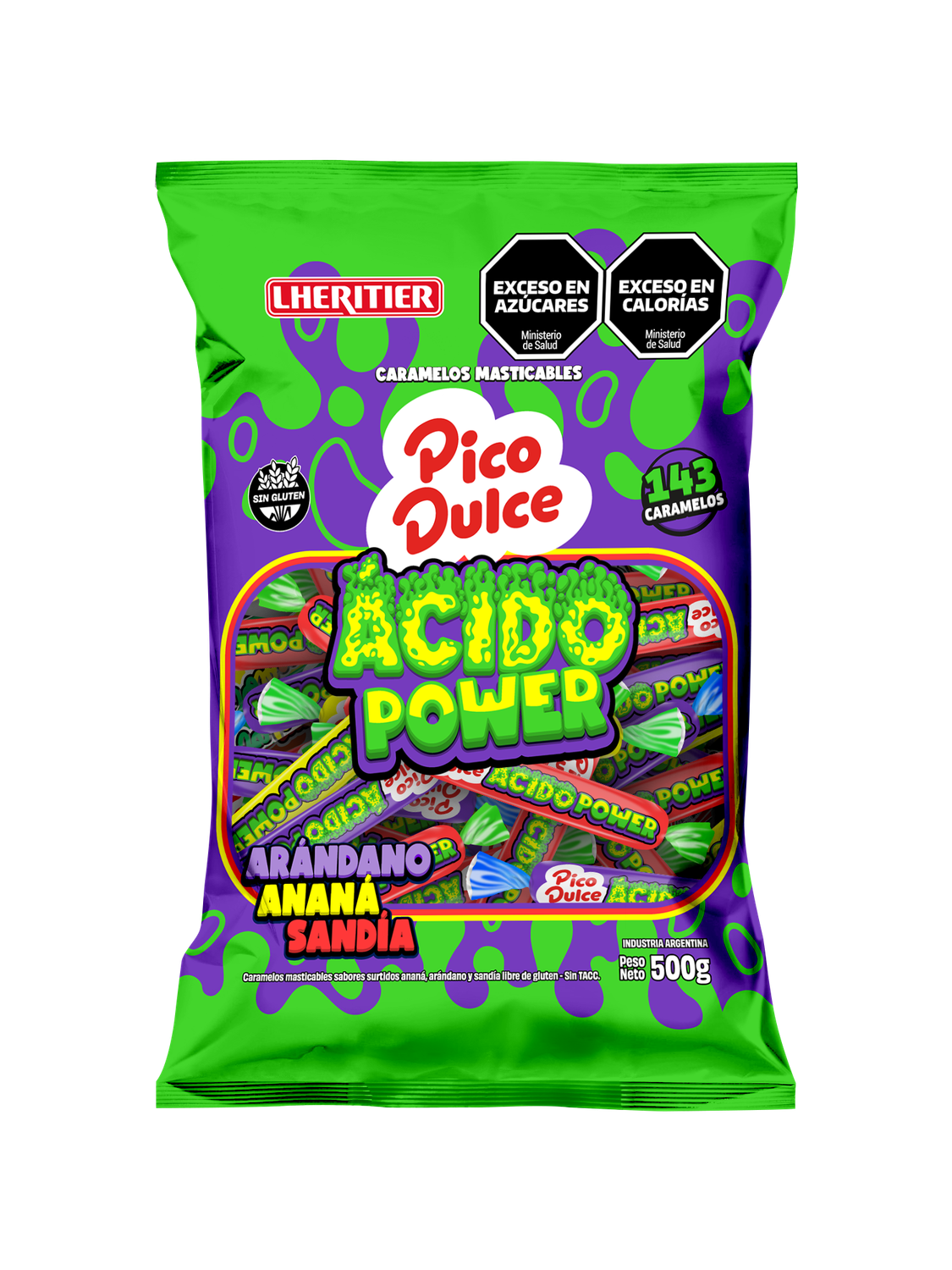 PICO DULCE CARAMELO ACIDO POWER x500gr