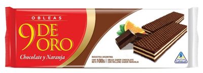 OBLEA 9 DE ORO TRIPLE CHOC. C/NAR. x100gr