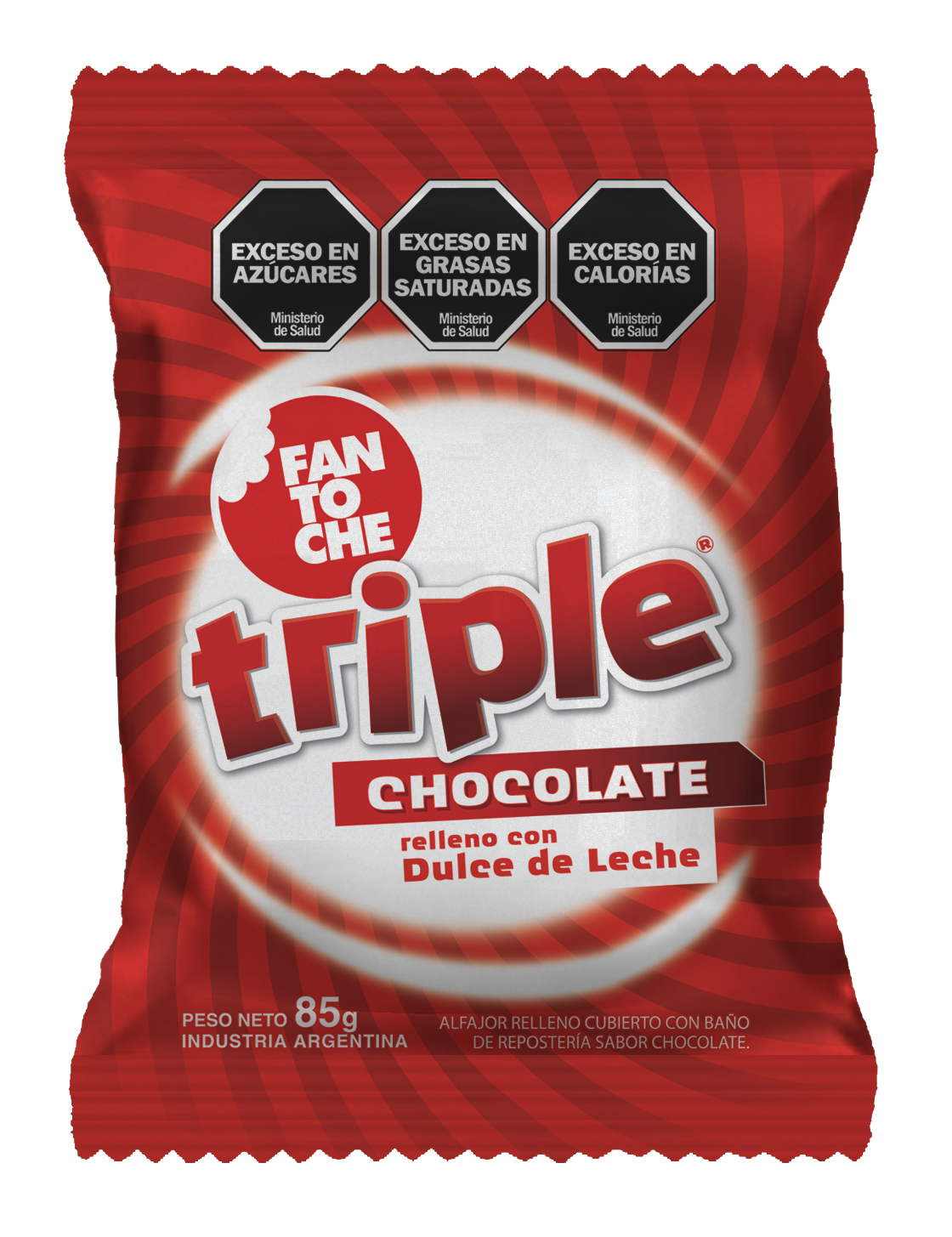 FANTOCHE ALFAJOR TRIPLE CHOCOLATE x85grs