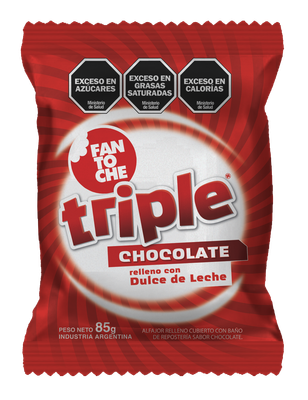 FANTOCHE ALFAJOR TRIPLE CHOCOLATE x85grs