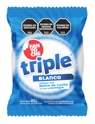 FANTOCHE ALFAJOR TRIPLE LECHE x85grs