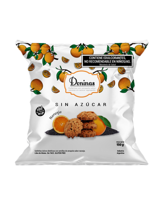 DONINAS GALLETITAS DULCES SABOR NARANJA 150gr