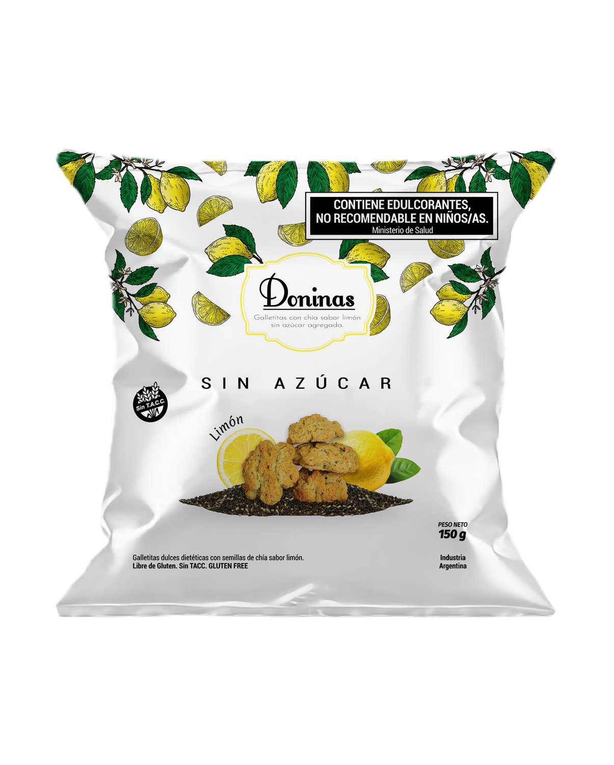 DONINAS GALLETITAS DULCES SABOR LIMON 150gr
