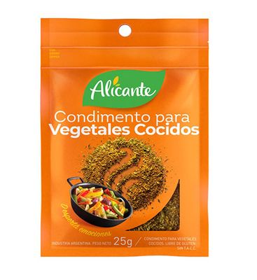 ALICANTE CONDIMENTO P/ VEGETALES 25G