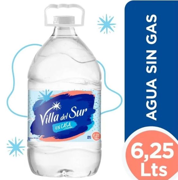 AGUA VILLA DEL SUR BIDON S/G 6,250LT