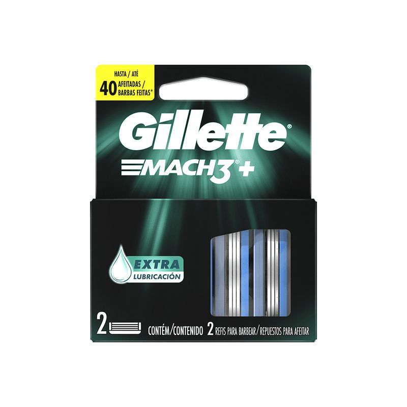 GILLETTE CARTUCHO MACH3 PLUS x2