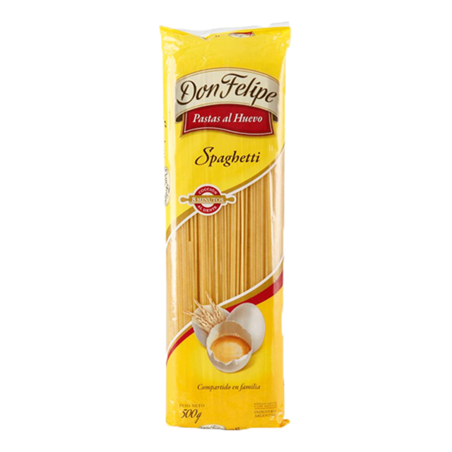 FIDEOS DON FELIPE SPAGUETTIS HUEVO 500GR