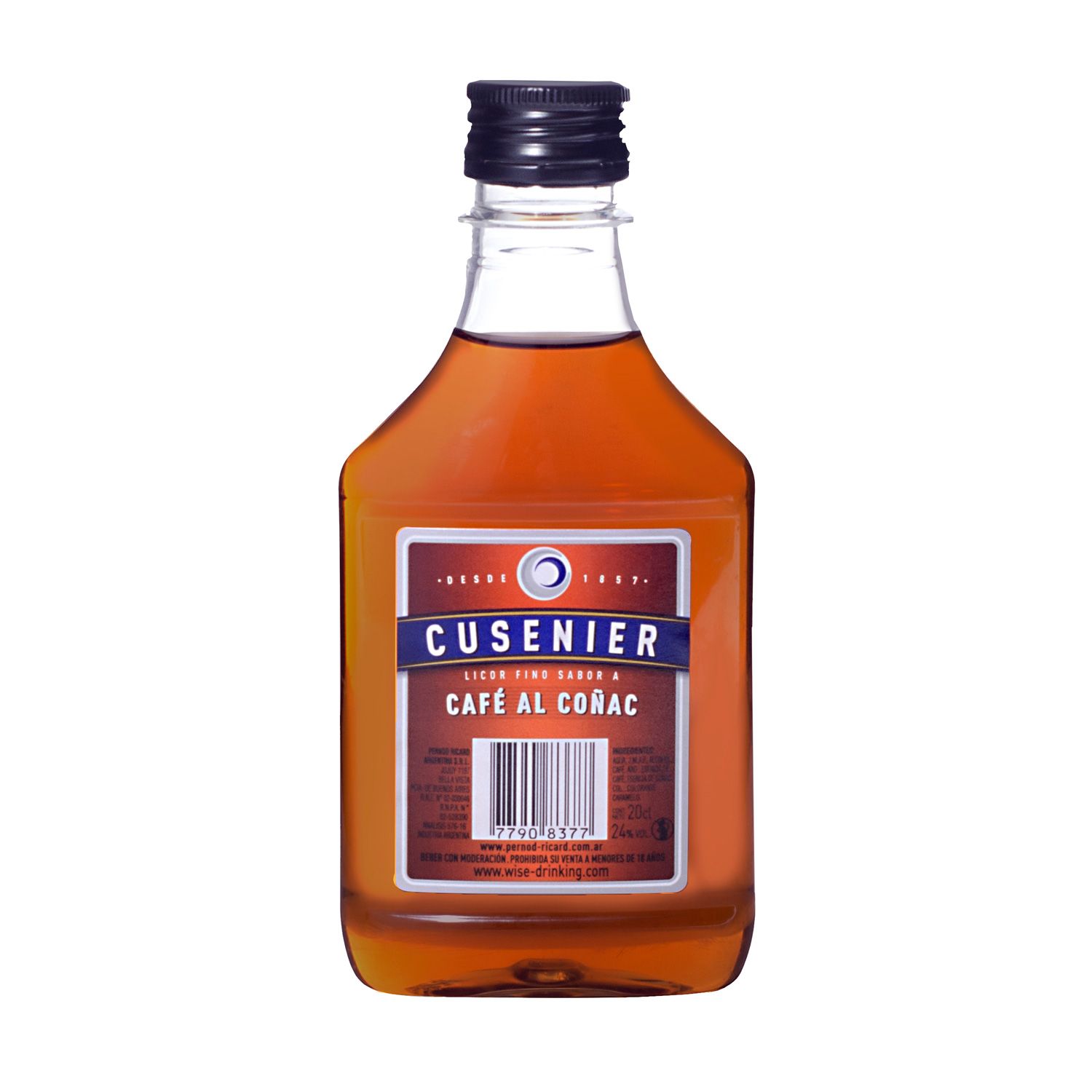 PETACA CUSENIER CAFE COGNAC 200cc