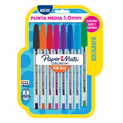 PAPER MATE BOLIGRAFO COLORES SURTIDOS X8 UNIDADES