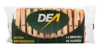 BROCHES DE MADERA DEA X12 UNID
