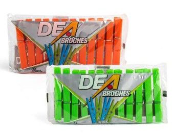 BROCHES DE PLASTICO DEA X12 UNID