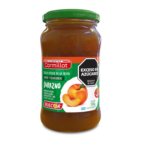 CORMILLOT MERMELADA DURAZNO S/AZUCAR x390gr