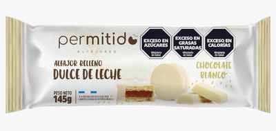 PERMITIDO ALFAJOR DE CHOCOLATE BLANCO 5x145Gr.