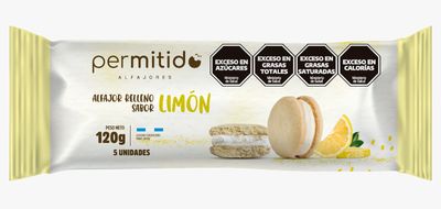 PERMITIDO ALFAJOR DE LIMON 5x120Gr.