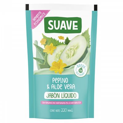 SUAVE JAB LIQ. PEPINO Y ALOE D/P X220ML