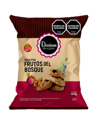 DONINAS GALLETITAS DULCES FRUTOS ROJOS 200gr