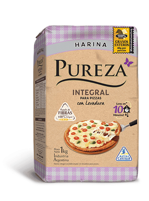 HARINA INTEGRAL C/LEV P/PIZZA PUREZA x1kg