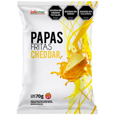 JULICROC PAPAS FRITAS CHEDDAR 70gr