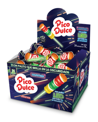 PICO DULCE CHUPETIN LED ESTUCHE x24x14gr