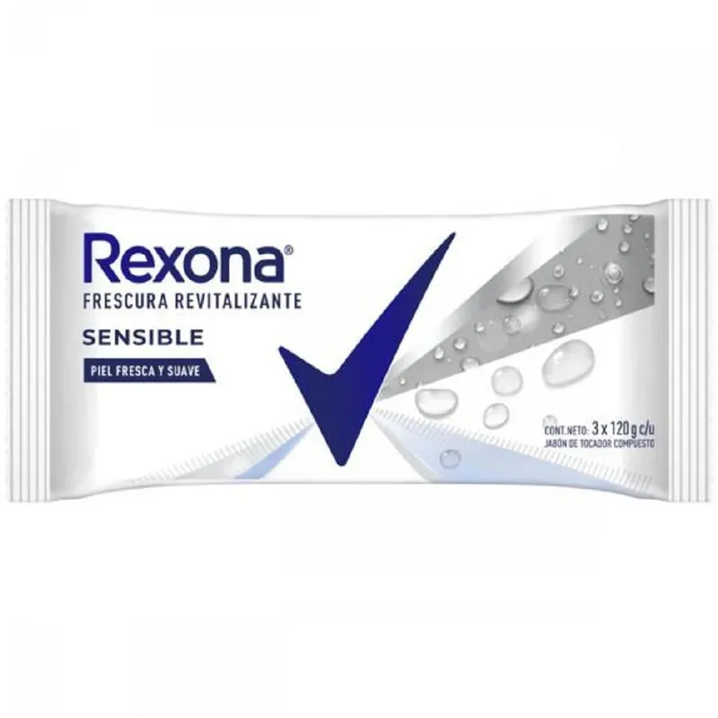 REXONA JABON SENSIBLE X3X120G