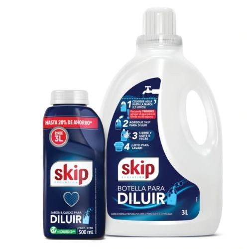 SKIP LIQ P/DILUIR BE ECOLAVADO X500ML+BOT3LVACIA