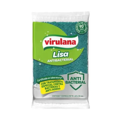 VIRULANA ESPONJA ANTIBACTERIAL LISA X UNID