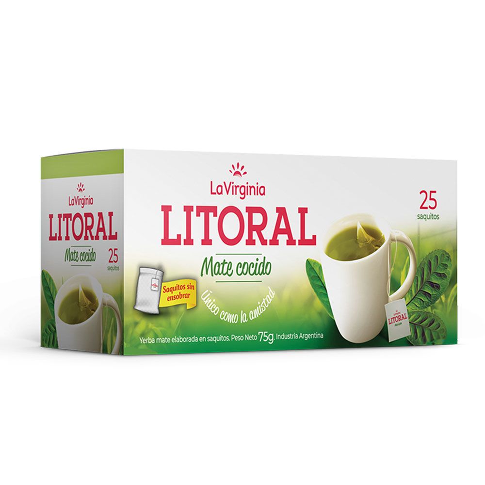 LITORAL YERBA MATE SIN SOBRE X25X3G