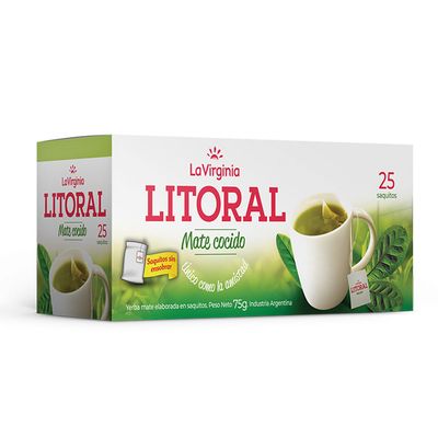 LITORAL YERBA MATE SIN SOBRE X25X3G