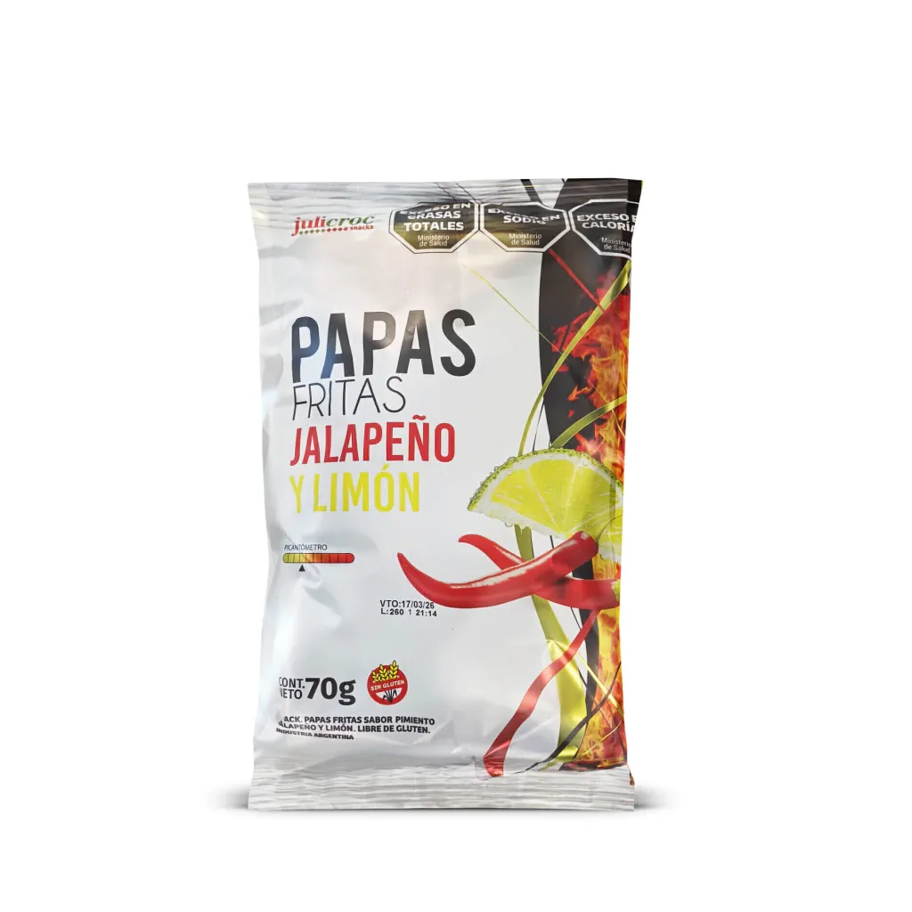 JULICROC PAPAS FRITAS JALAPE�O Y LIMON x70gr