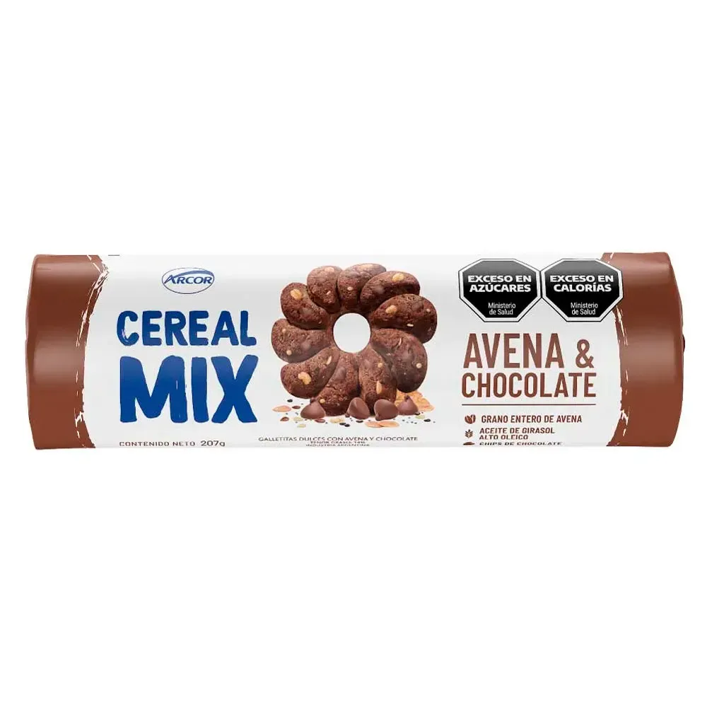 ARCOR GALETITAS CEREAL MIX AVENA CHOC x207gr