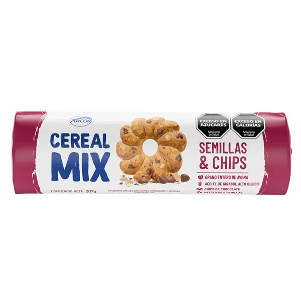 ARCOR GALLETITAS CEREAL MIX SEM/CHIPS x207gr