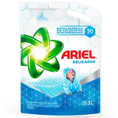 ARIEL JABON LIQ. P/ROPA DELICADOS D/P x3lt