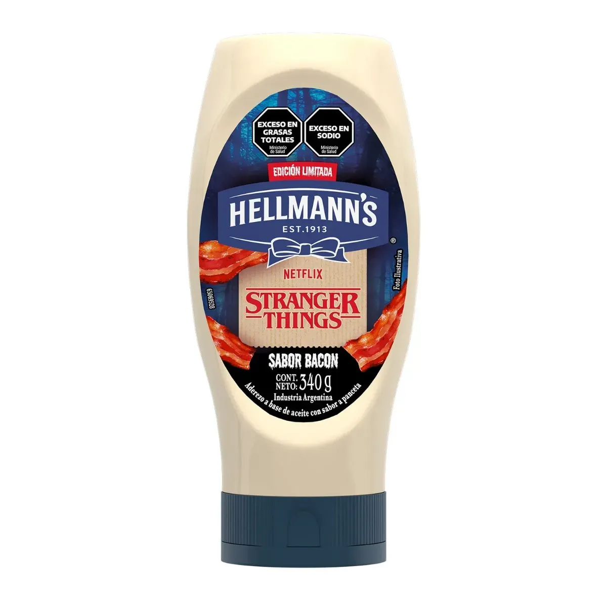 HELLMANNS ADEREZO BACON SQZ x340gr