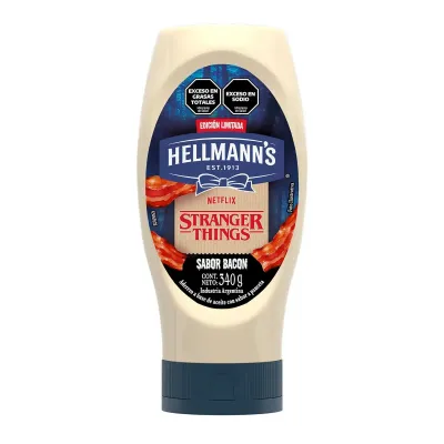 HELLMANNS ADEREZO BACON SQZ x340gr