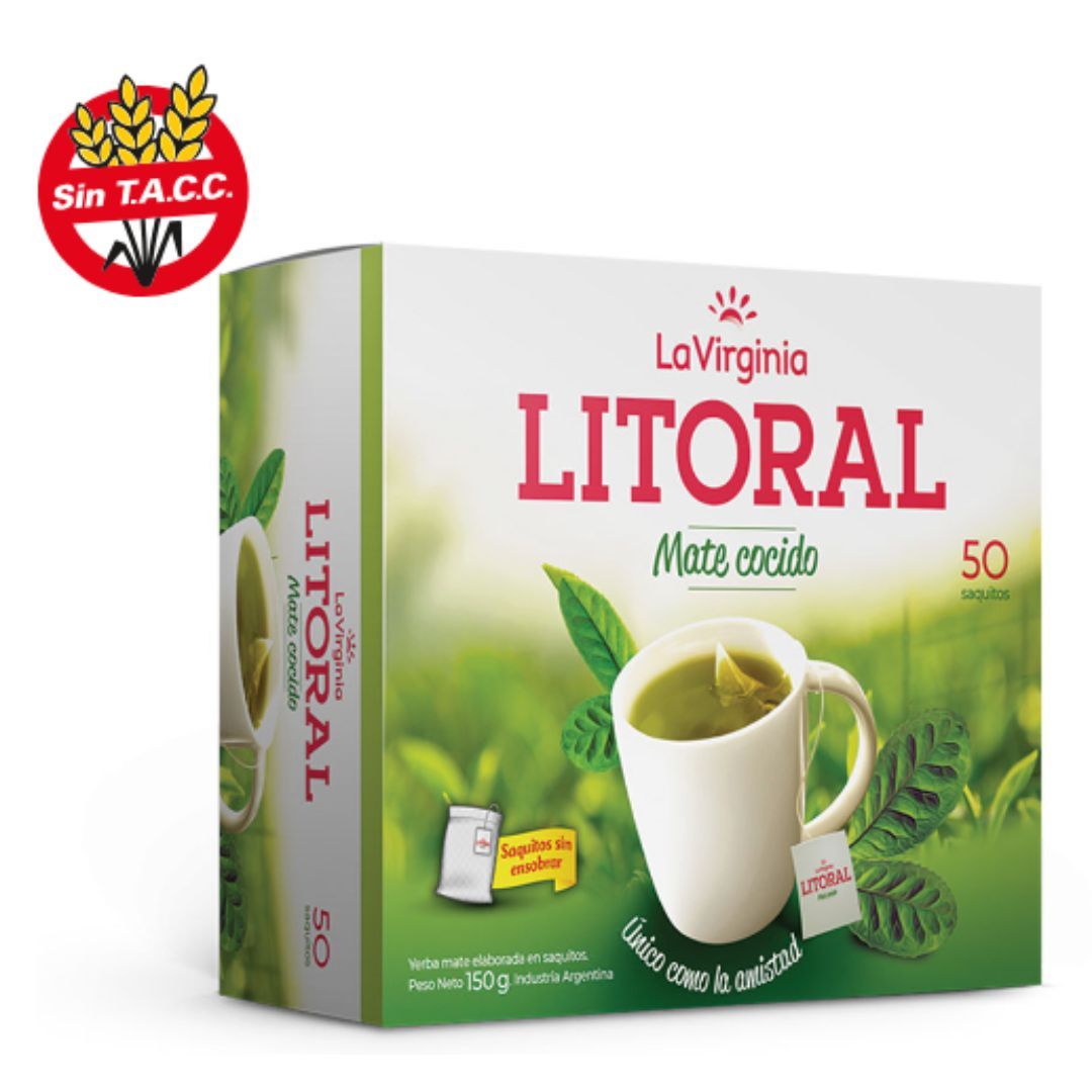LITORAL YERBA MATE CON SOBRE X50X3G
