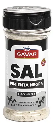 GAVAR SAL ENTREFINA CON PIMIENTA NEGRA x330grs