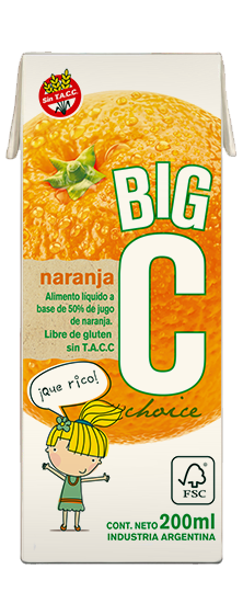 BIG CHOICE JUGO DE FRUTAS NARANJA X200cc