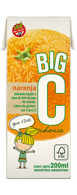 BIG CHOICE JUGO DE FRUTAS NARANJA X200cc
