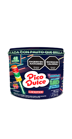 PICO DULCE CHUPETIN POTE LED x48x14gr